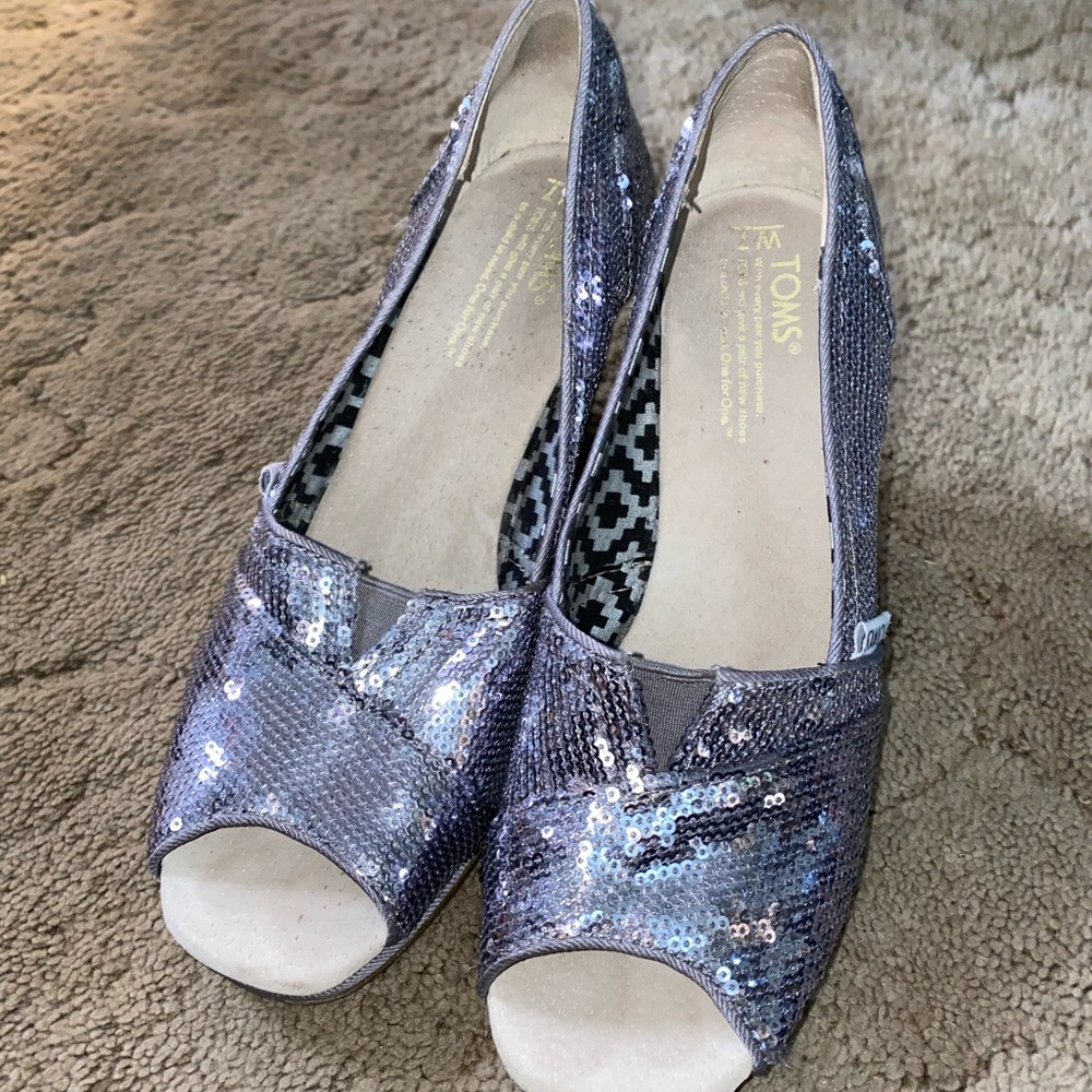 Sequined Wedged Toms